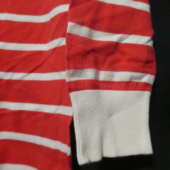 OLD NAVY | medium | striped crewneck sweater | 100% cotton | orange and cream - Picture 13 of 13
